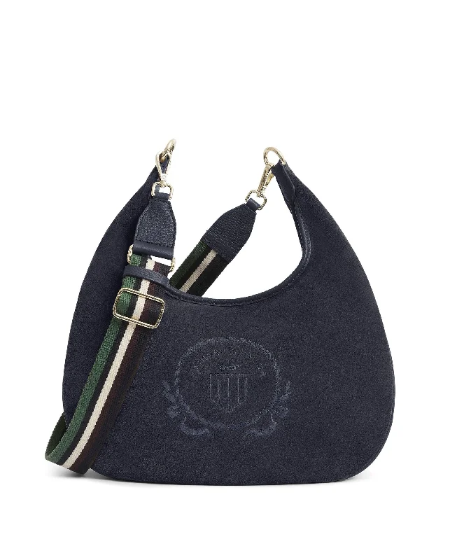Closeout Richmond Suede Hobo Bag - Navy