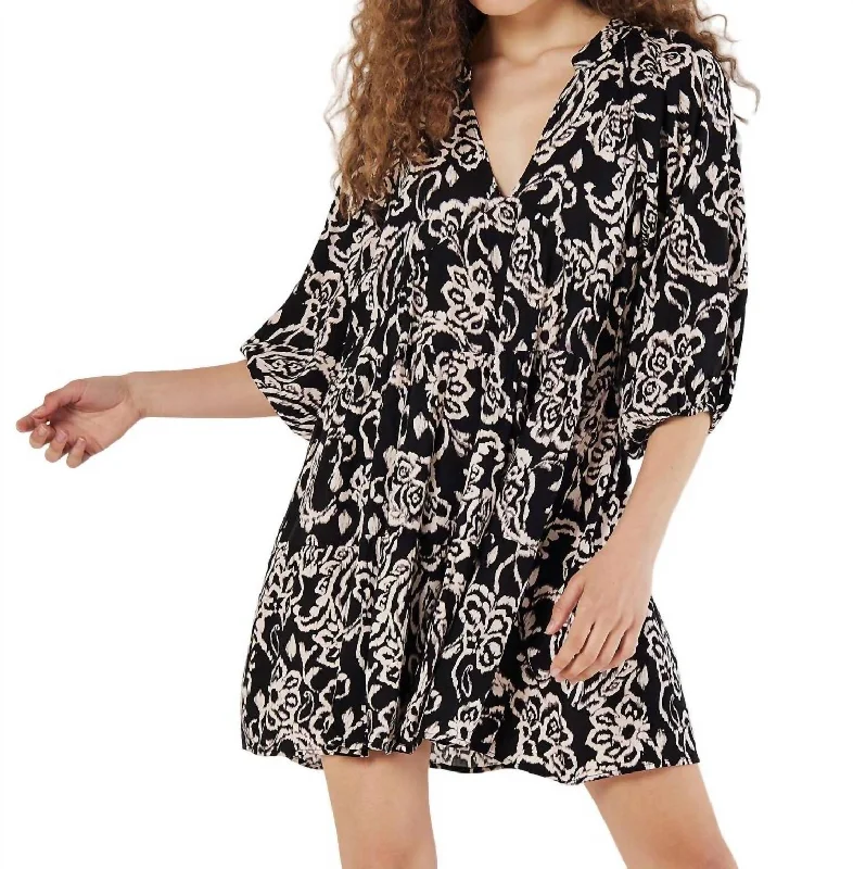 Unbeatable Prices Sarasa Tiered Babydoll Dress In Black