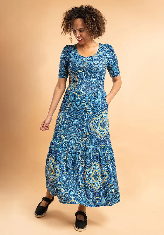 Deal Dash Dixie Paisley Tile Print Midaxi Dress