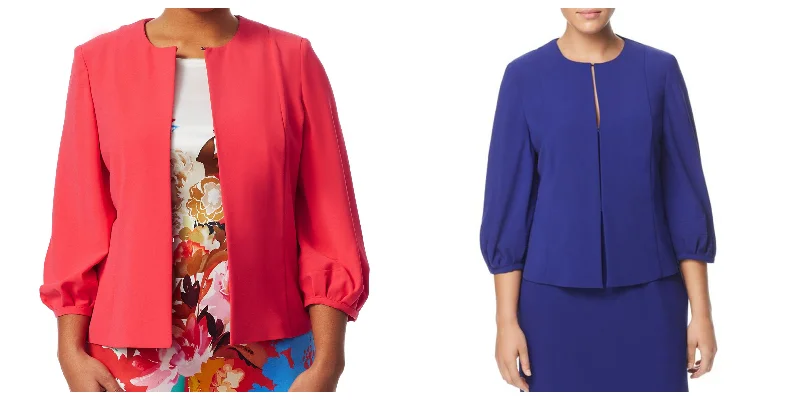 Crazy Deals MARINA RINALDI Women's Carolina Floaty Fabric Jacket $525 NWT