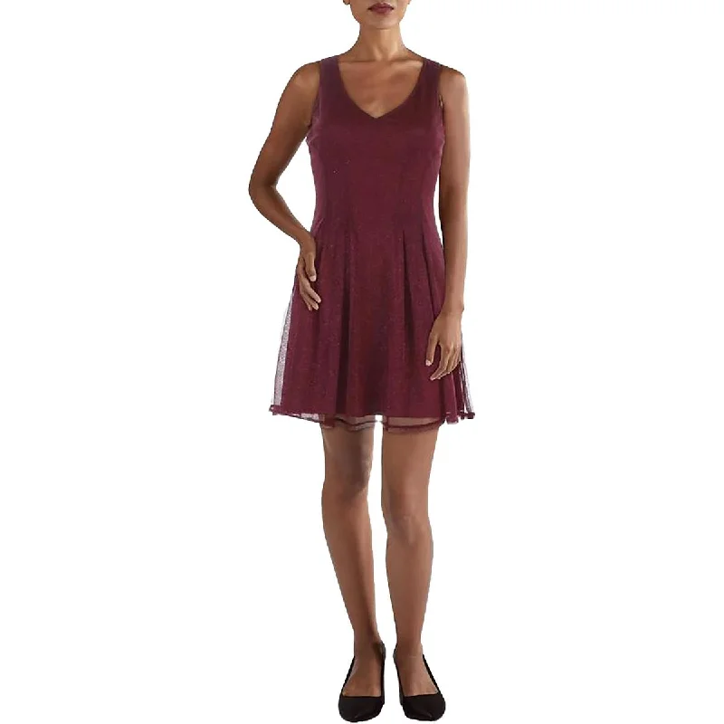 Fantastic Offers Juniors Womens Glitter Mesh Mini Dress