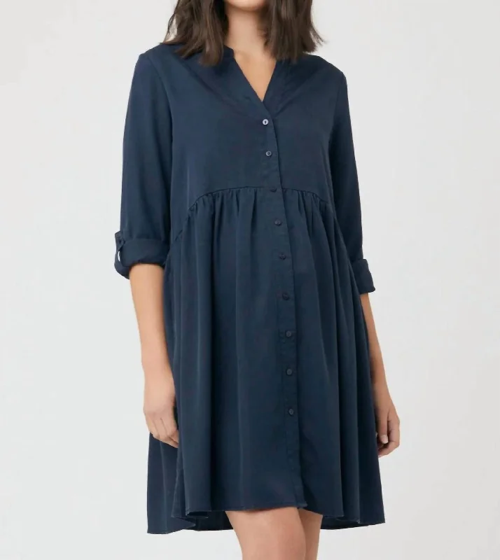 Price Buster Demi Tencel Dress In Navy