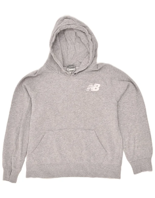 Major Savings NEW BALANCE Womens Hoodie Jumper UK 14 Medium Grey Cotton