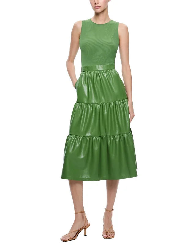 Super Sale alice + olivia Chara Tiered Midi Dress