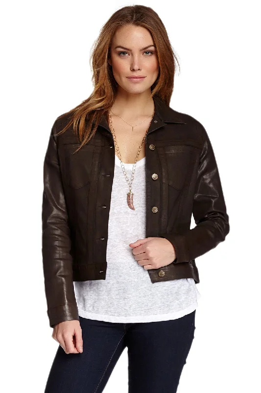 Crazy Deals MIRACLEBODY by Miraclesuit Women's Mahogany Coated Denim Jacket Sz S NWT $156 Crazy Deals MIRACLEBODY by Miraclesuit Women's Mahogany Coated Denim Jacket Sz S NWT $156