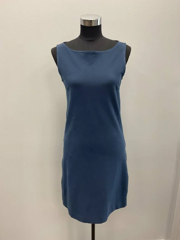Don't Wait Sleevless Piquet Dress In Navy