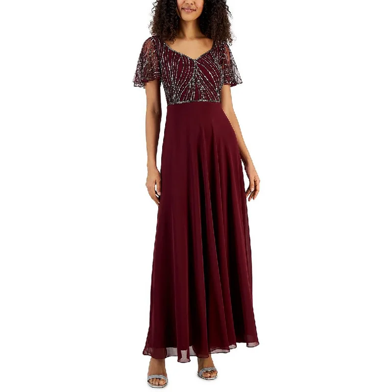 Early Access Womens Embellished Maxi Evening Dress