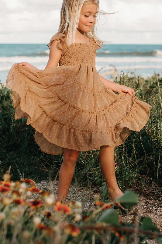 Weekend Deal Pia Dress (mocha swiss dot)