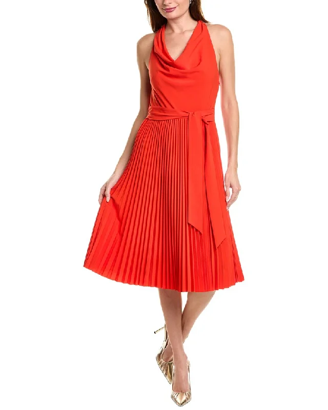 Mega Sale Elie Tahari Pleated Cowl Neck Dress