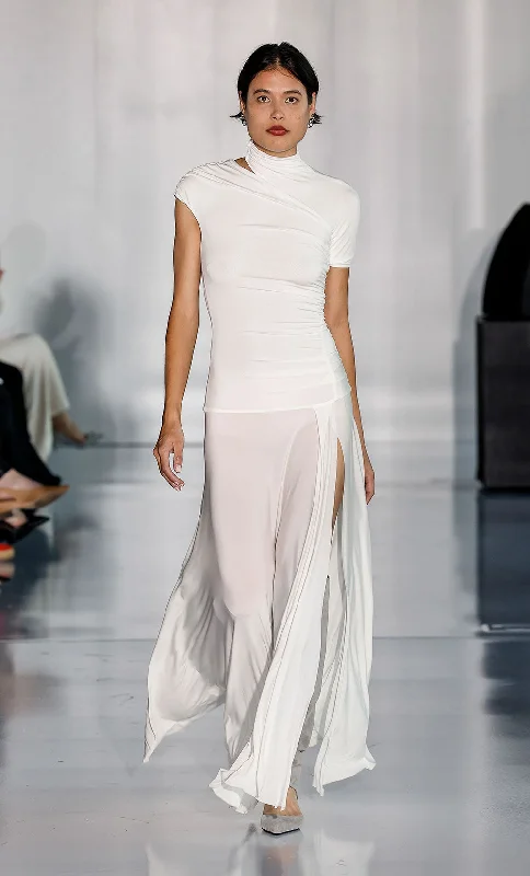 Savings Alert SERAPHINA ASYM DRESS - WHITE