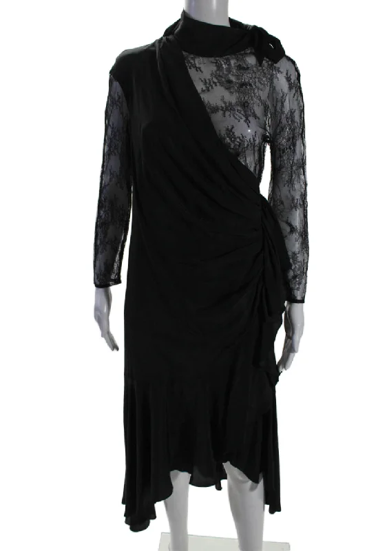 Unmissable Offer Philosophy Di Lorenzo Serafini Women's Lace Asymmetrical Dress Black