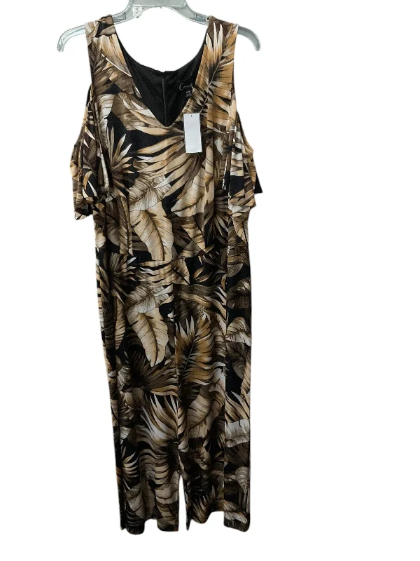 Exclusive Preview Jumpsuit By Connected Apparel In Brown, Size: 20