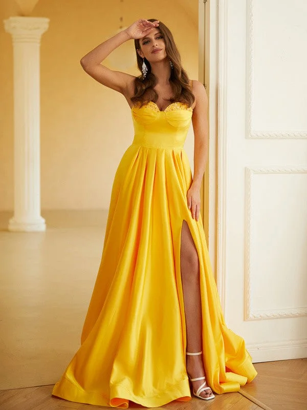 Overstock Sale A-Line/Princess Satin Ruffles Spaghetti Straps Sleeveless Sweep/Brush Train Dresses Overstock Sale A-Line/Princess Satin Ruffles Spaghetti Straps Sleeveless Sweep/Brush Train Dresses