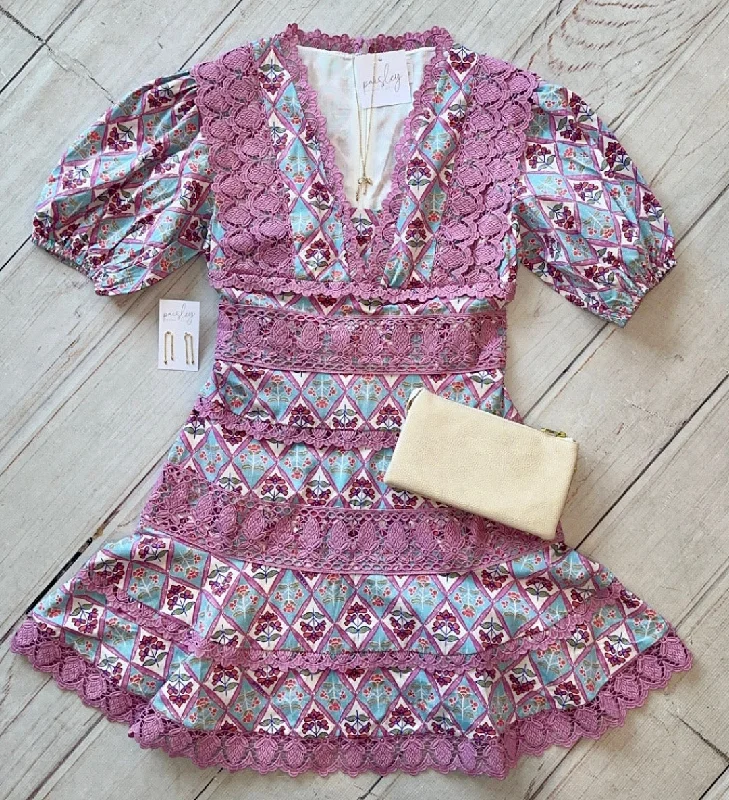 Fantastic Deals Paris Floral Lace Dress