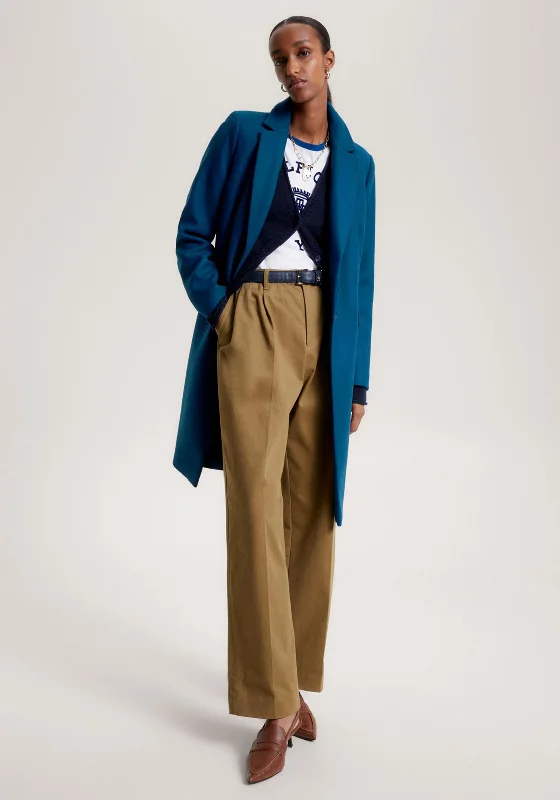 Bonus Savings Tommy Hilfiger Classic Wool Blend Coat, Deep Indigo