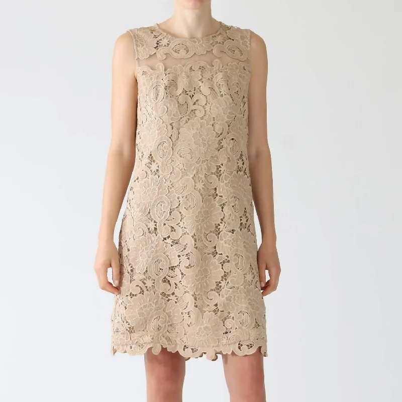 Price Smash Finley Lace Mini Dress In Teak