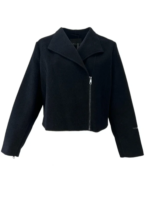 Must-Have Deals Marina Rinaldi Women's Nero Nascita Wool Cropped Jacket NWT