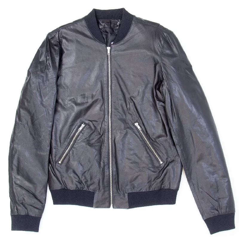 Limited Availability BLK DNM Women's Black Leather Jacket 33 $895 NWT