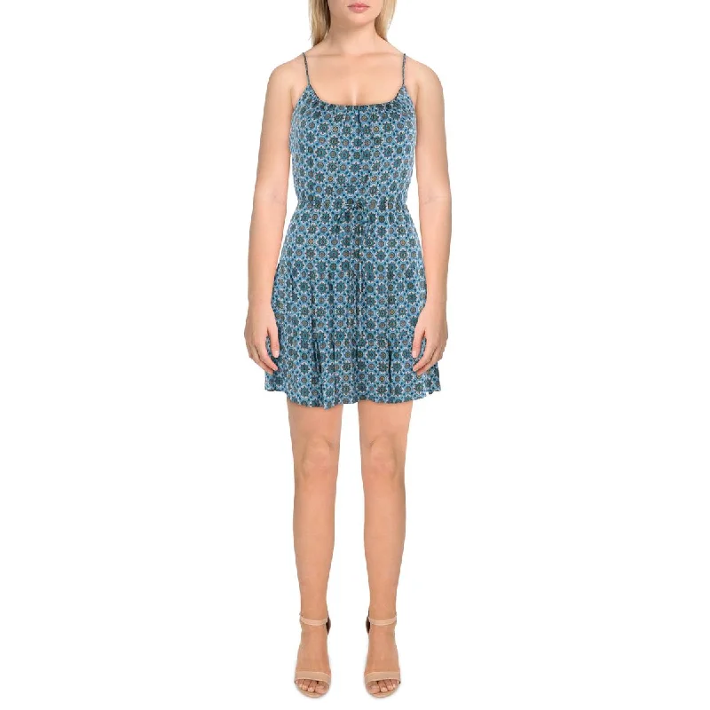 Blowout Deals Womens Floral Print Mini Babydoll Dress