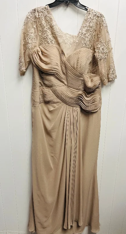 Exclusive Offers Dress Party Long By JJ HOUSE In Tan, Size: 16