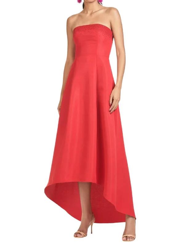 Price Cut Blake Gown In Cherry Red