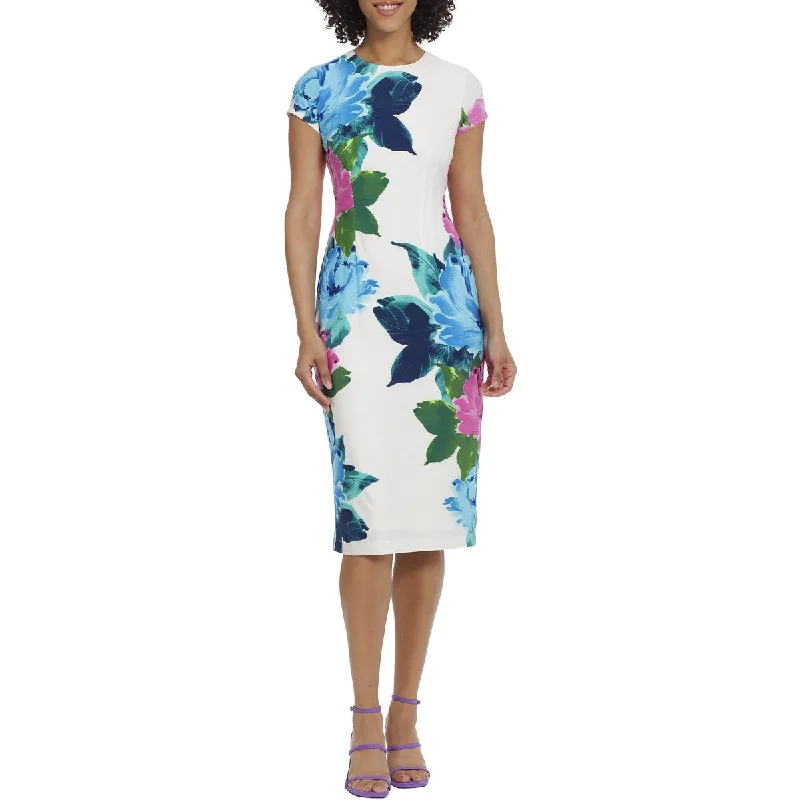 Lowest Price Womens Floral Midi Sheath Dress