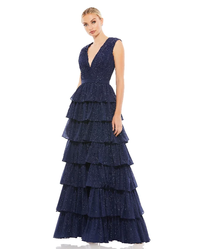 Time-Limited Offer Sparkly Ruffle Layered Dress