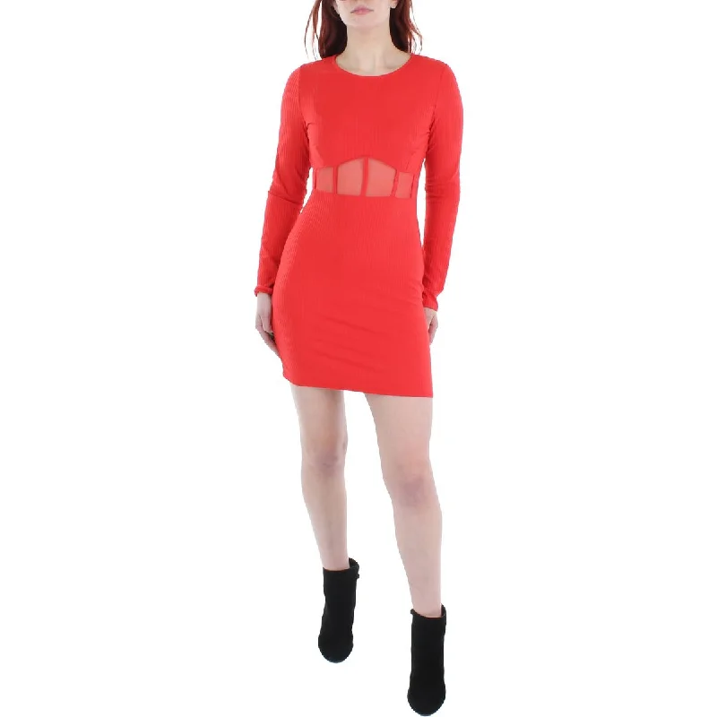 Stock Clearance Juniors Womens Mesh Corset Mini Mini Dress