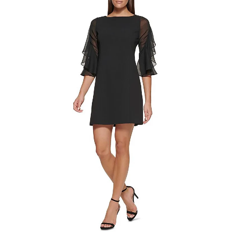 Crazy Savings Womens Sheath Flutter Sleeve Sheath Dress