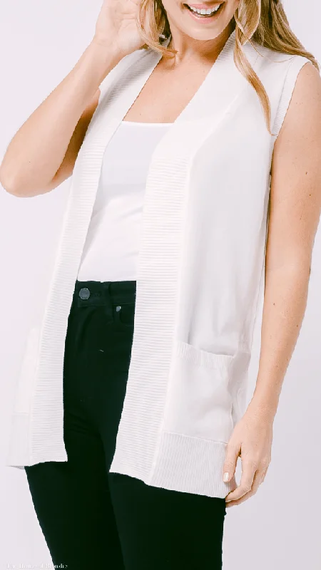 Big Discounts Claire Sleeveless Open Front Cardigan (3 COLORWAYS)