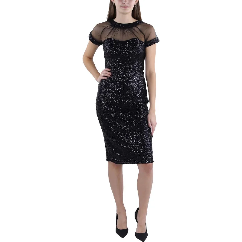 Sale Event Womens Sequined Mesh Cocktail And Party Dress