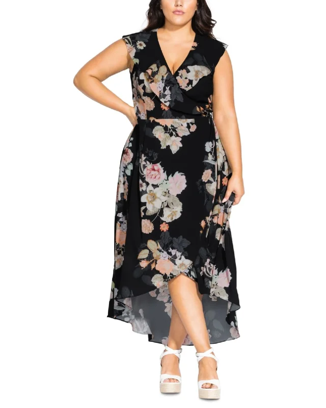 Special Promotion City Chic Women's Trendy Plus High Low Maxi Wrap Dress Black Size Petite Small | Black Special Promotion City Chic Women's Trendy Plus High Low Maxi Wrap Dress Black Size Petite Small | Black