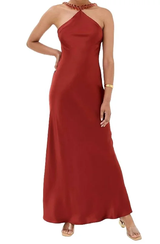 Massive Deals Cadence Dress In Rust