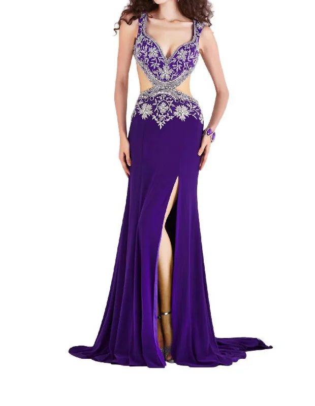 Unmissable Offer Sparkling Prom Dress In Majestic Purple