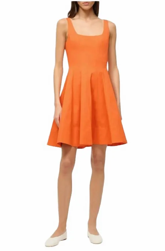 Price Drop Alert Mini Wells Dress In Tangerine