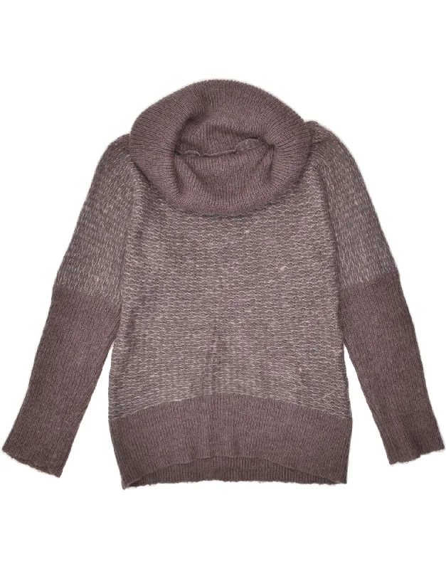 Instant Savings VINTAGE Womens Roll Neck Jumper Sweater UK 12 Medium Brown