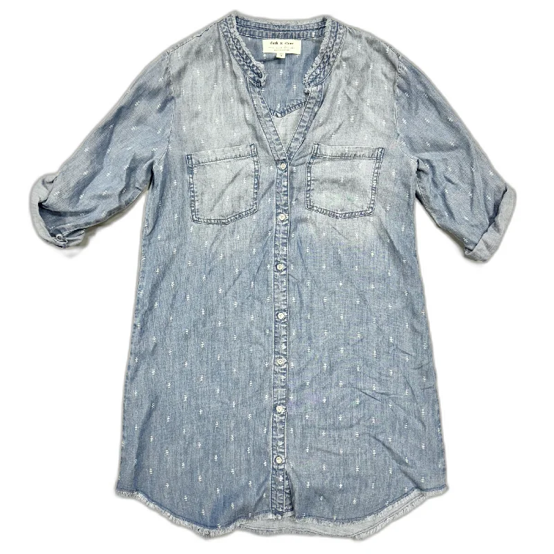 Big Discounts Dress Casual Short By Cloth & Stone In Blue Denim, Size: M