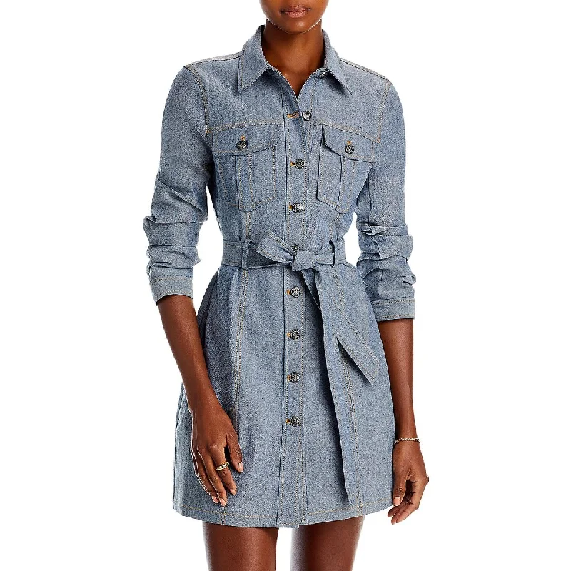 Value Deals Womens Denim Mini Shirtdress