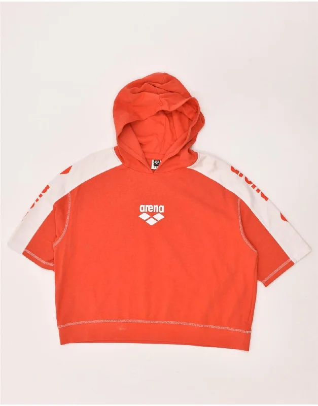 Bargain Prices ARENA Womens Graphic Short Sleeve Hoodie Jumper UK 16 Large Orange