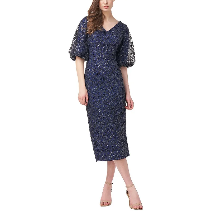 Savings Spectacular Womens Sequined Midi Cocktail and Party Dress