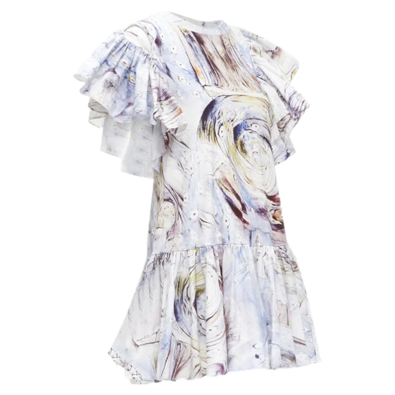 Fantastic Deals Alexander McQueen William Blake Dante ruffle frill mini dress