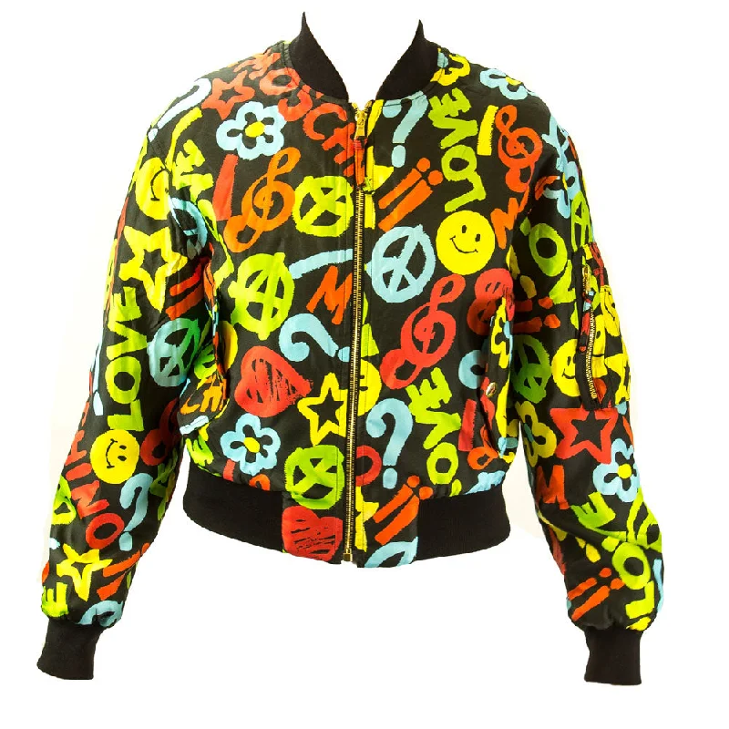 Buy More, Save More Moschino Couture Bomber Jacket IT 46 Black Multi