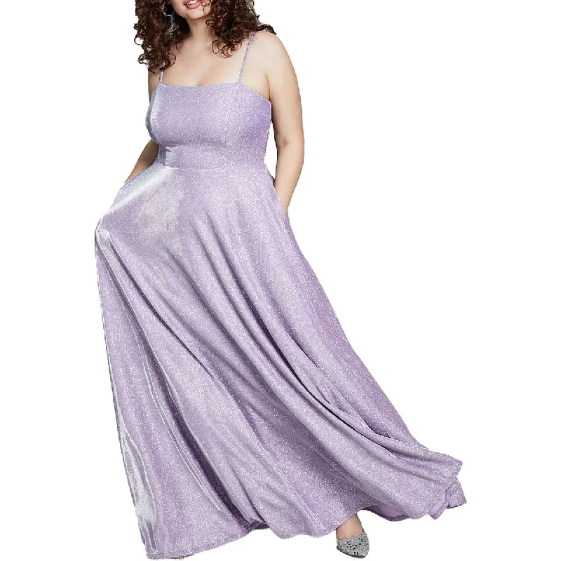 Today's Special Plus Womens Lace Back Prom Evening Dress