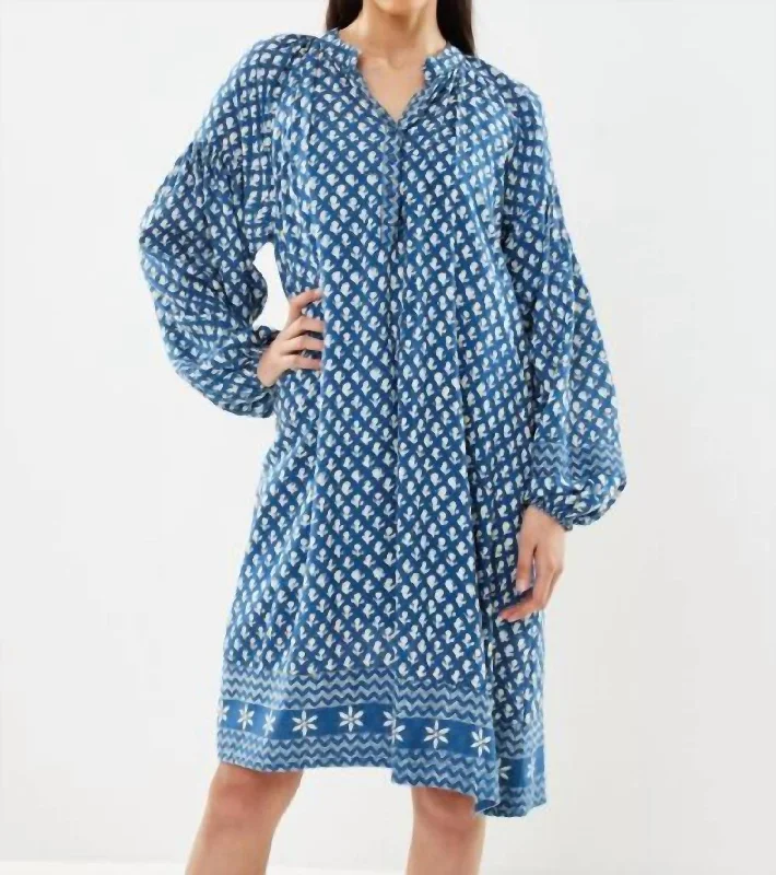 Value Deals Natalia Short Dress In Blue Simone