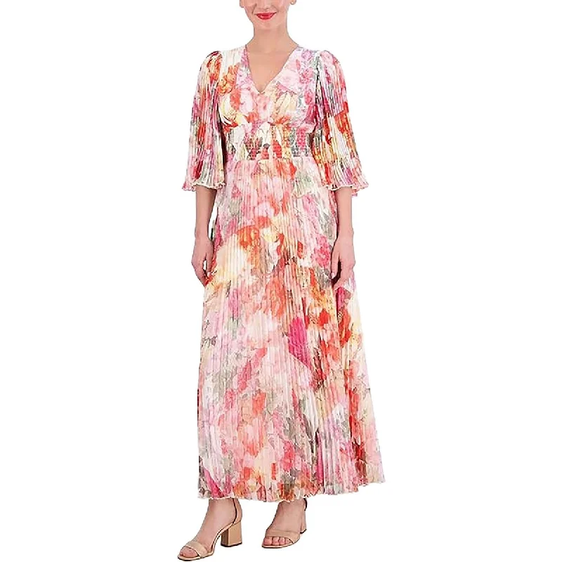 Closeout Sale Womens Chiffon Floral Maxi Dress