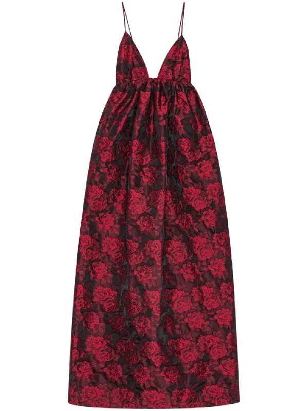 Extra Savings Botanical Jacquard Long Strap Dress