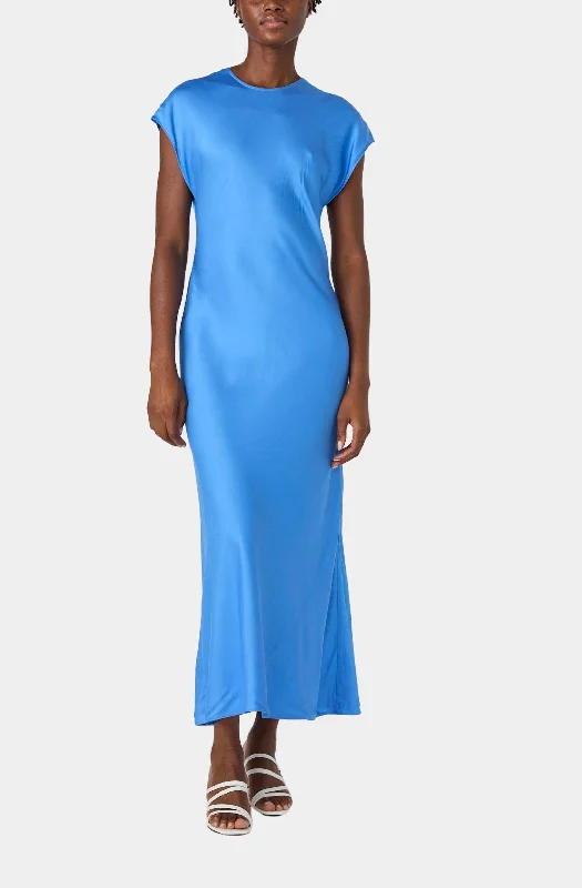 Take Advantage Ennis Satin Column Midi Dress