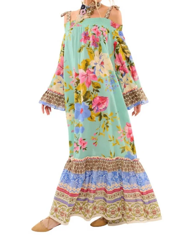 YEAR-End Sale Eva Dress In Soft Mint Floral