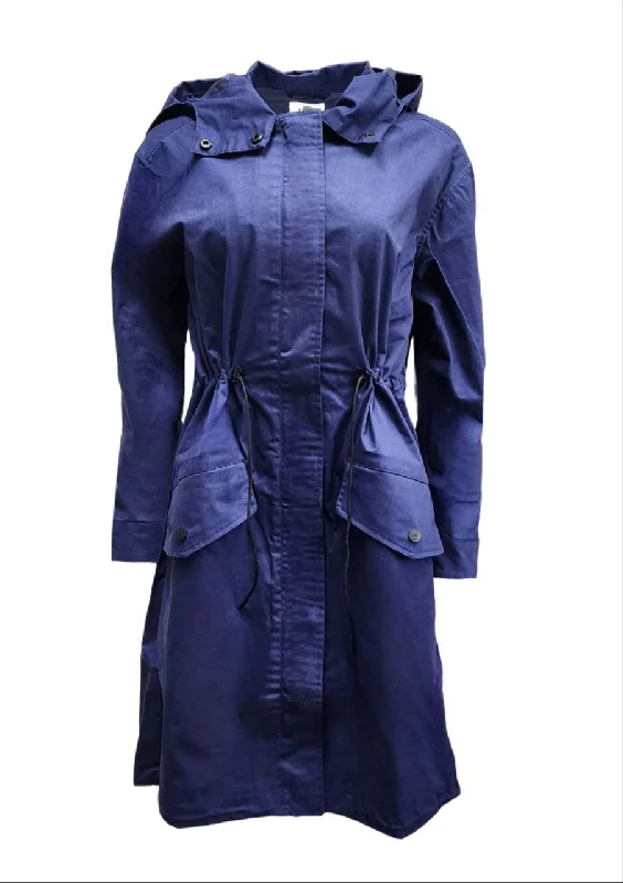 Epic Deals HoodLamb Women's Navy Oversized Natural Hemp Parka 420 NWT