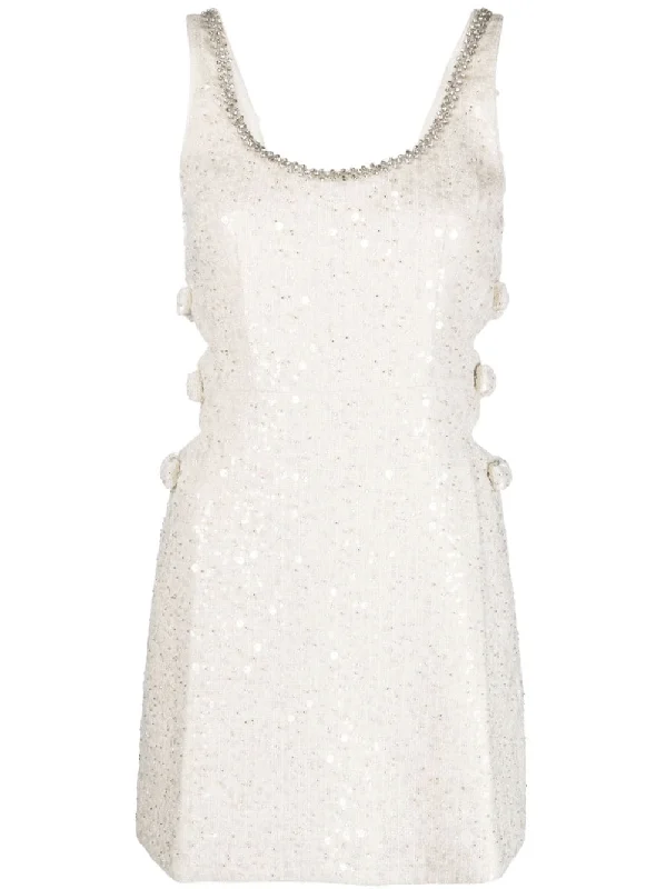 Big Savings Gold Boucle Cut Out Mini Dress